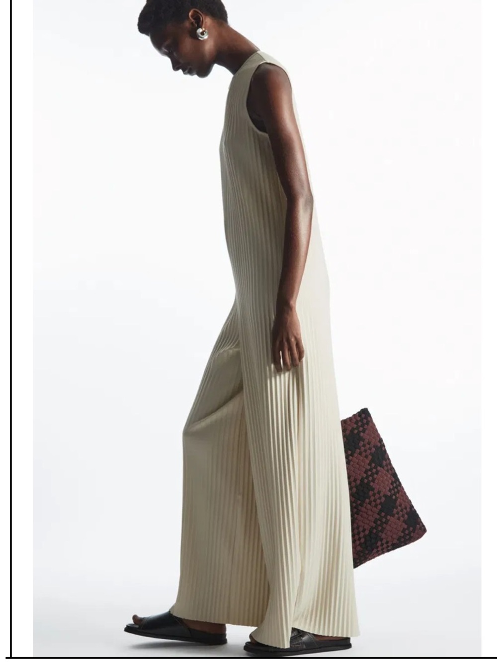 COS Sleeveless Pleated Wide-Leg Jumpsuit